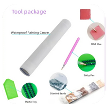 Load image into Gallery viewer, Artificial Diamond Kit Allover Round Diamonds, 5D Diamond Mosaic Dragon 12"x12"