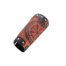 Load image into Gallery viewer, Pr Viking Dragon Compass Design Wristbands PU Leather Wristbands Accessories