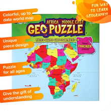 Load image into Gallery viewer, GeoPuzzle Africa and Middle East — Educational 65 Piece Geography Jigsaw Puzzle — Ages 4 and up