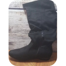 Load image into Gallery viewer, BLVD Black Knee High Pull On Fall Weather Boots Size 11 M US