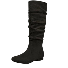 Load image into Gallery viewer, BLVD Black Knee High Pull On Fall Weather Boots Size 11 M US