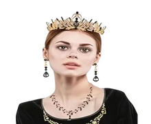 Load image into Gallery viewer, 4 Pcs Medieval Princess Dress with Waistband Renaissance Black XXL