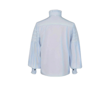 Load image into Gallery viewer, Renaissance Pirate Frill Trim Long Sleeves Black Buttons Shirt White Size 44