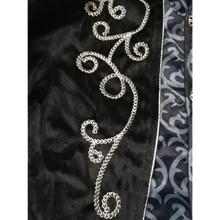 Load image into Gallery viewer, Embroidered Victorian Tailcoat Medieval Frock Coat Renaissance Black XXL 44