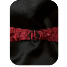 Load image into Gallery viewer, Jacquard Weave Dress Waistcoat Retro Single Breasted V Neck Vest Red XXL 44