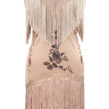 Load image into Gallery viewer, Flapper Dress 1920s Gatsby Tassel Sway Dance Dress with 20s Accs Set Sm Gold