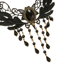 Load image into Gallery viewer, Gothic Multilayer Black Crystal Black Lace Necklace Club Decor Neck Jewelry