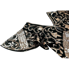 Load image into Gallery viewer, 1920s Sequins Gatsby Cocktail Flapper Dresses Medium Black Silver