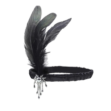 Load image into Gallery viewer, 1920s Sequins Gatsby Flapper Dress 20s Headband Accessories Set Large Black Red