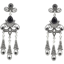 Load image into Gallery viewer, 1920s Sequin Fringe Flapper Dress Costume Accs Set with Sleeve Small Black&Green