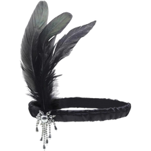 Load image into Gallery viewer, 1920s Sequins Gatsby Cocktail Flapper Dress Black Silver Sm Headband Accs Set