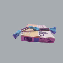 Load image into Gallery viewer, DMC 597 Floss Blue Lot - 12 Skeins Embroidery Thread Pack NEW