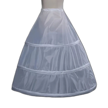 Load image into Gallery viewer, Elegant White 3-Hoop Petticoat for Gowns Polyester Nylon Wedding Dresses Formal