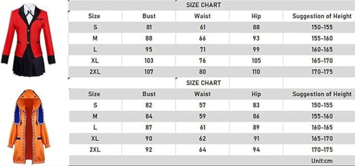 Han shan Runa Yomozuki Cosplay Costume Orange with with Ears Twin XS