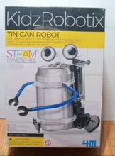 Load image into Gallery viewer, KidzRobotix Tin Can Robot DIY Science Kit STEM Powered Kids Boys & Girls Ages 8+