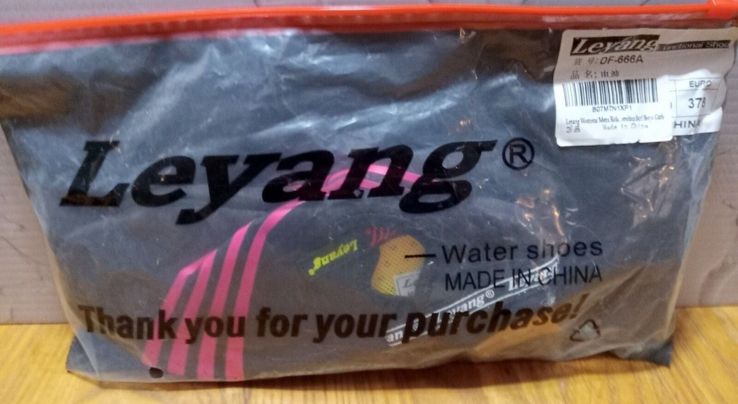 Adult Water Sport Shoes Beach Quick-Dry Barefoot Aqua Socks Black & Pink 6.5-7.5