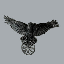 Load image into Gallery viewer, Viking Crow Hairpin - Matte Black Raven Hair Clip Gothic Norse Renaissance Faire