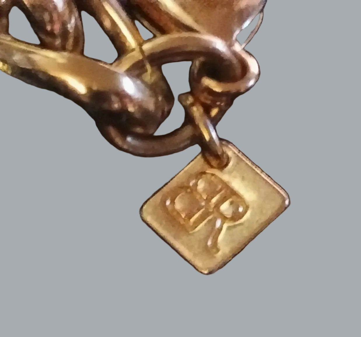 Banana Republic Gray Agate Statement Bib Necklace Gold Tone