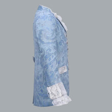 Load image into Gallery viewer, Men's Rococo Court Suit Light Blue Elegant 3PC Tailcoat Vest Pants Set 46-48