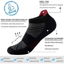 Load image into Gallery viewer, No Show Athletic Running Socks Sports Comfort Cushioned Low Cut Tab Socks L/XL