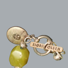 Load image into Gallery viewer, Sigrid Olsen Chunky Green Stone Necklace Toggle Clasp Boho Artisan Jewelry 18"