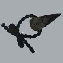 Load image into Gallery viewer, Resin Crow Skull Shaped Oblong Black Hair Rope Viking Jewelry