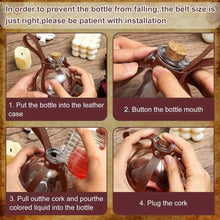 Load image into Gallery viewer, Medieval Knight Belt & Wizard Potion Glass Medieval Faux Leather Belt With Loop