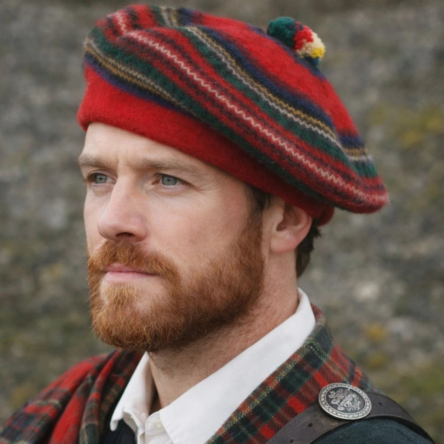 Vintage Royal Stewart Tam O'Shanter 100% Wool Made in Scotland