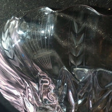 Load image into Gallery viewer, Vintage Indiana Glass Wheat Leaf 3-Footed Bowl 10" Clear Etched Crystal Unmarked