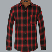 Load image into Gallery viewer, Flannel Shirts Long Sleeve Button Down Shirt Lightweight Plaid Brushed Casual 3X