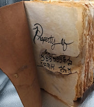 Load image into Gallery viewer, Large Aged Leather Spellbook Journal Grimoire Prop 9.5x6.5x3