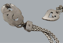 Load image into Gallery viewer, Brighton vintage silver-tone metal chain-link belt 32" extends to 36"