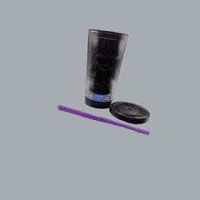 Load image into Gallery viewer, Cool Gear 18 fl oz Skull Pop Light Plastic Tumbler. Purple Base & Straw