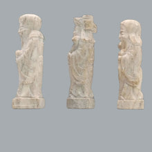 Load image into Gallery viewer, Set of 3 Resin Fu Lu Shou Chinese Immortal Figurines Faux Stone 3.5"