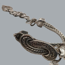 Load image into Gallery viewer, Brighton vintage silver-tone metal chain-link belt 32" extends to 36"