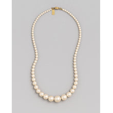 Load image into Gallery viewer, 1928 Jewelry Graduated Faux Pearl Necklace, Goldtone Barrel Clasp, 18"
