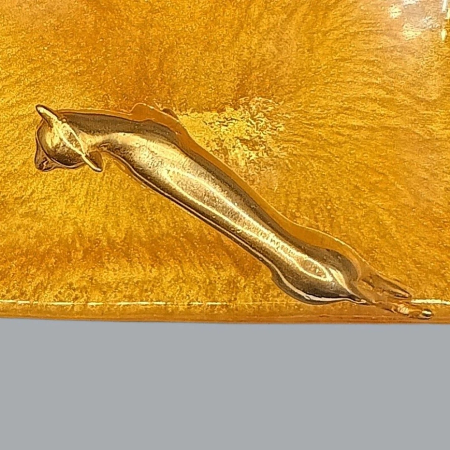 Art Deco - Gold - No Box Curio Cabinet Cat by Franklin Mint