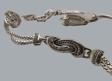 Load image into Gallery viewer, Brighton vintage silver-tone metal chain-link belt 32" extends to 36"