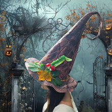 Load image into Gallery viewer, Enchanted Forest Bark Cloth Wizard Hat - Adult & Teen