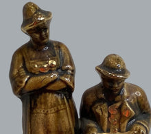 Load image into Gallery viewer, Vntg 1979 Ceramic Gloss Beer Stein Warrior Graphics & Dragon Handle Chip On Tail