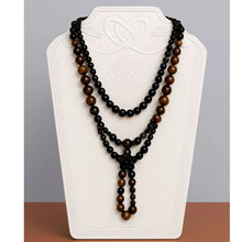 Load image into Gallery viewer, 94" Pearlized Brown Infinity Strand Necklace – Extra Long Layering Bead Strand