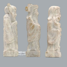 Load image into Gallery viewer, Set of 3 Resin Fu Lu Shou Chinese Immortal Figurines Faux Stone 3.5"