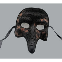 Load image into Gallery viewer, Venetian Mask Long Nose Bird Mask Masquerade Black Glittering