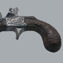 Load image into Gallery viewer, Vintage Plaster Flintlock Pistol Hand-Painted Ornate Wall Display Prop 7.5" MCM