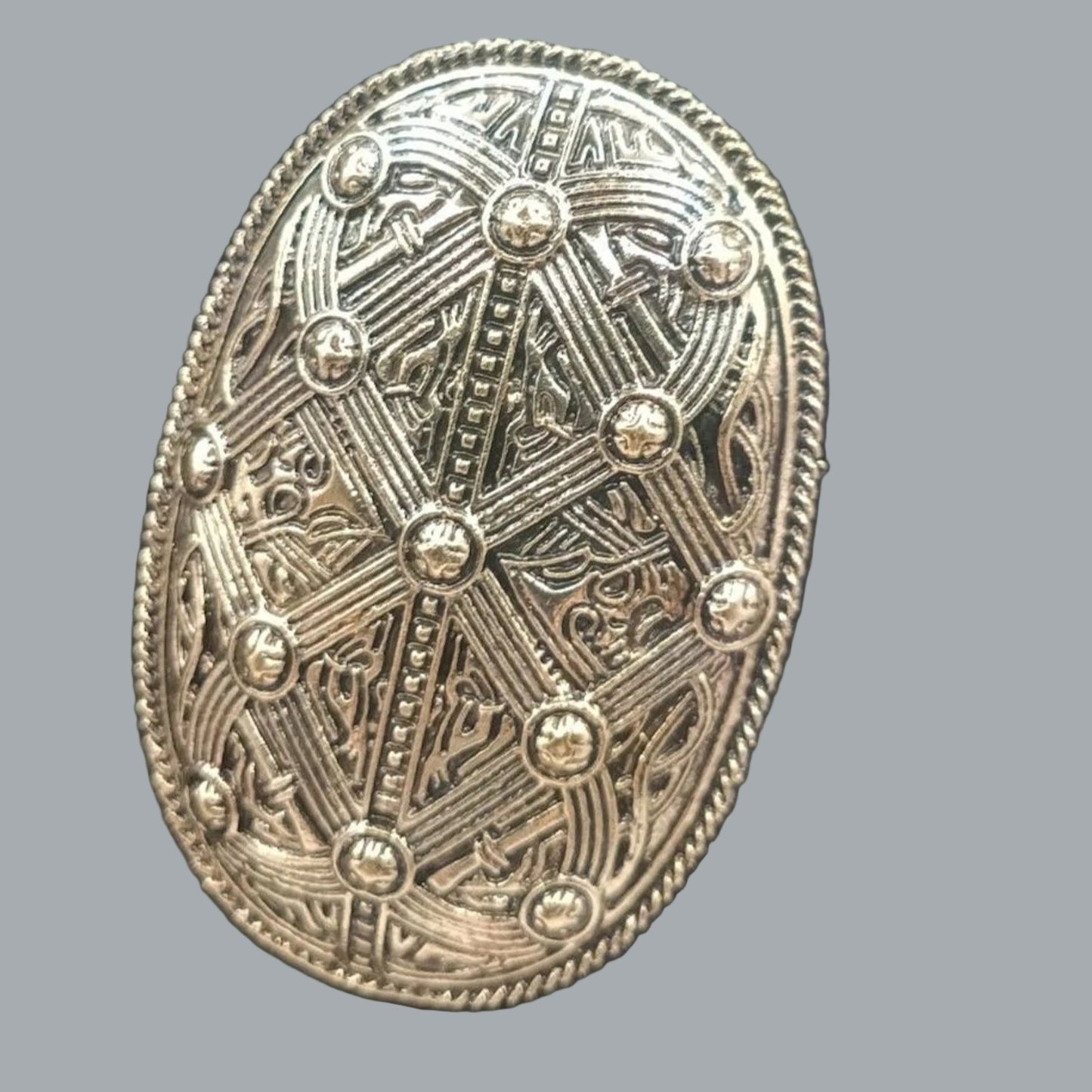 Celtic Shawl Pin 2.5"x1.5" Bronze tone