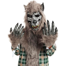 Load image into Gallery viewer, Child Unisex Green Werewolf Costume with Mask Gloves and Shoe Covers-XL(12-14yr)
