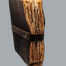 Load image into Gallery viewer, Large Aged Leather Spellbook Journal Grimoire Prop 9.5x6.5x3
