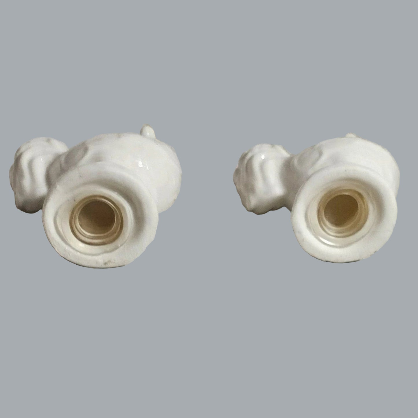 White Ceramic Rooster Salt Pepper Shakers Farmhouse Kitchen Decor Pair