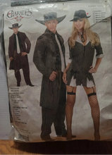 Load image into Gallery viewer, Charades Men's Zoot Suit with Chain, Black/White, X-Small