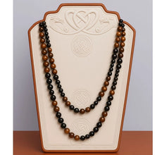 Load image into Gallery viewer, 94" Pearlized Brown Infinity Strand Necklace – Extra Long Layering Bead Strand